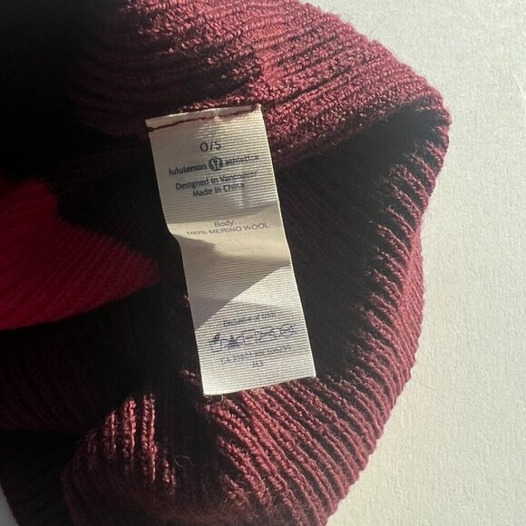 RARE Lululemon 2pack Merino Wool Bordeaux Purple Pink Beanie Hat NWOT - Picture 14 of 15
